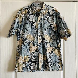 Vintage Pierre Cardin Hawaiian 100% Cotton Printed Shirt Size L